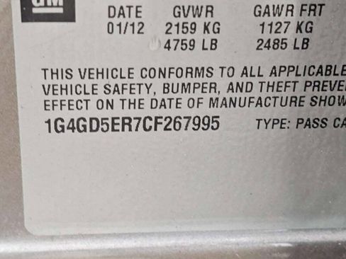 Used 2012 Buick LaCrosse Premium w/ Driver Confidence Package image 10