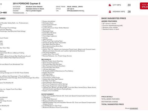 Used 2014 Porsche Cayman S RWD image 5