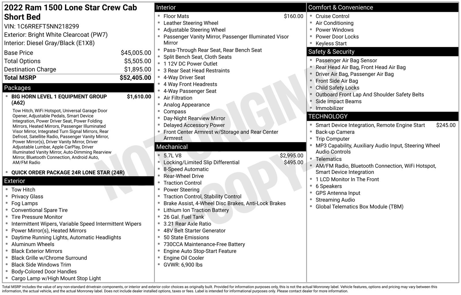 Used 2022 RAM 1500 Lone Star RWD image 2