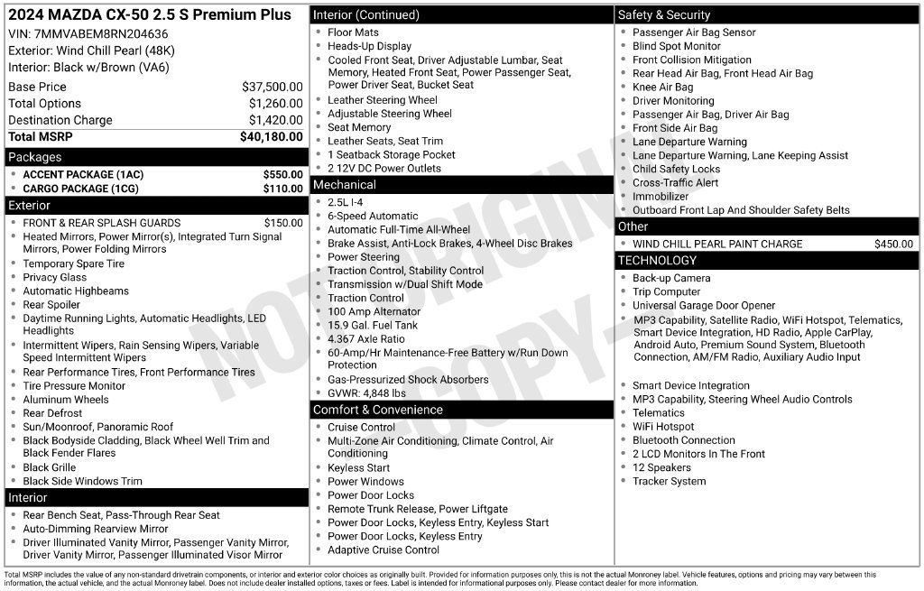 Certified 2024 MAZDA CX-50 AWD 2.5 S w/ Accent Package image 31