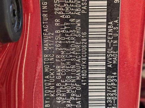 Used 2012 Toyota Camry LE w/ Protection Pkg image 68