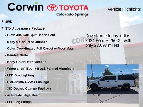 Used 2024 Ford F250 XL w/ STX Appearance Package AWD/4WD image 7