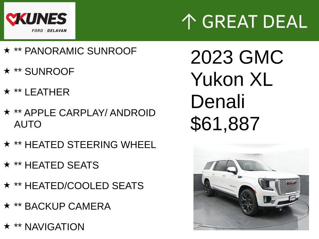 Used 2023 GMC Yukon XL Denali w/ Max Trailering Package AWD/4WD image 2