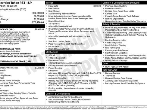 Used 2023 Chevrolet Tahoe RST w/ Luxury Package RWD image 66