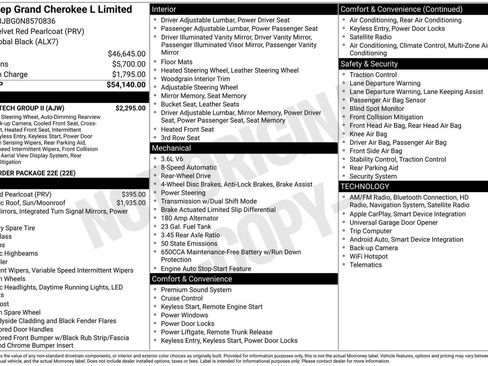 Used 2022 Jeep Grand Cherokee L Limited w/ Luxury Tech Group II RWD image 38