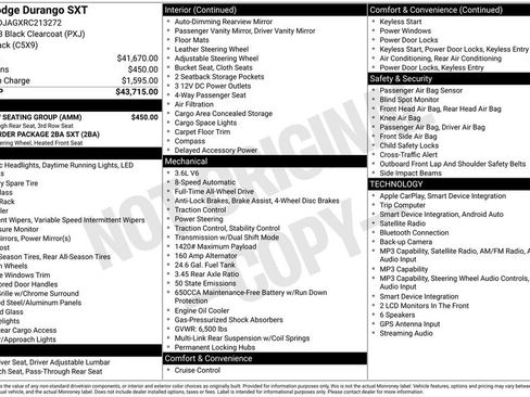 Used 2024 Dodge Durango SXT w/ 3rd Row Seating Group AWD/4WD image 3