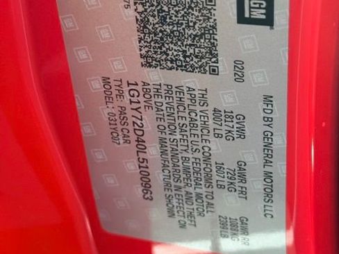 Used 2020 Chevrolet Corvette Stingray Preferred Cpe w/ 2LT Preferred Equipment Group image 36