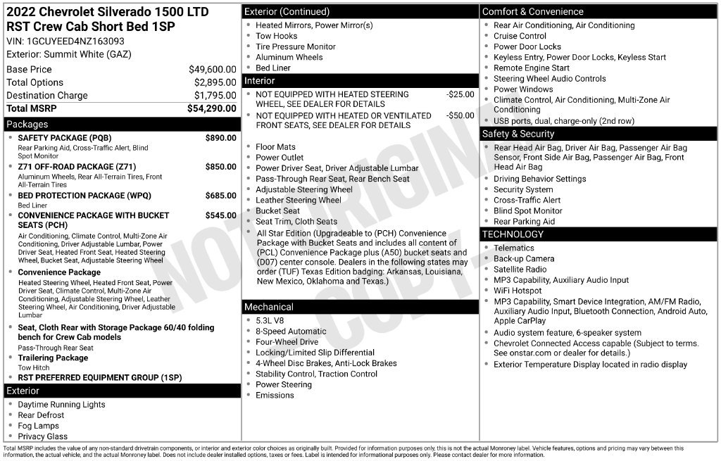Used 2022 Chevrolet Silverado 1500 RST w/ Safety Package AWD/4WD image 25