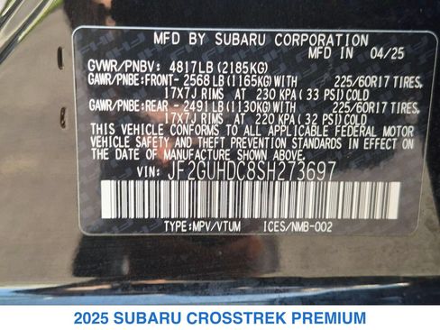 Used 2025 Subaru Crosstrek 2.5i Premium AWD/4WD image 28