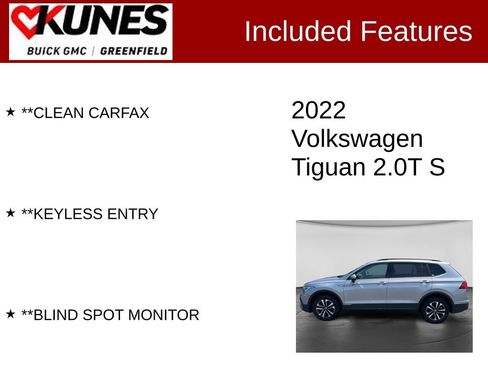Used 2022 Volkswagen Tiguan S AWD/4WD image 3