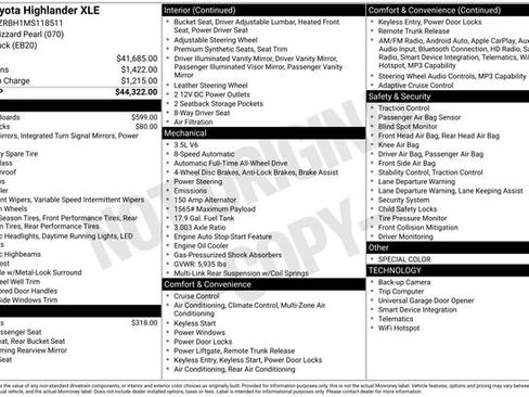 Used 2021 Toyota Highlander XLE image 9