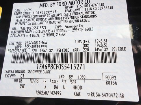 Used 2025 Ford Mustang GT Premium w/ Mustang Nite Pony Package RWD image 11