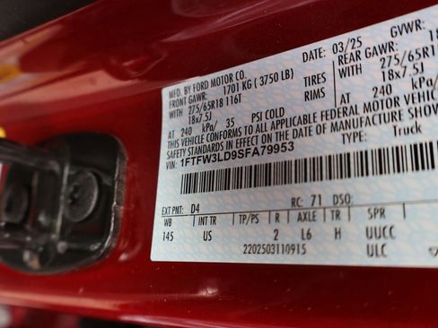 Certified 2025 Ford F150 XLT w/ Equipment Group 301A Standard AWD/4WD image 40
