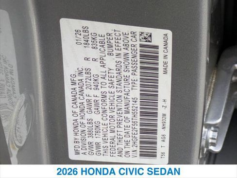 New 2026 Honda Civic Sport image 26