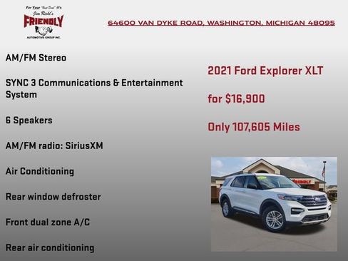 Used 2021 Ford Explorer XLT w/ Equipment Group 202A AWD/4WD image 5
