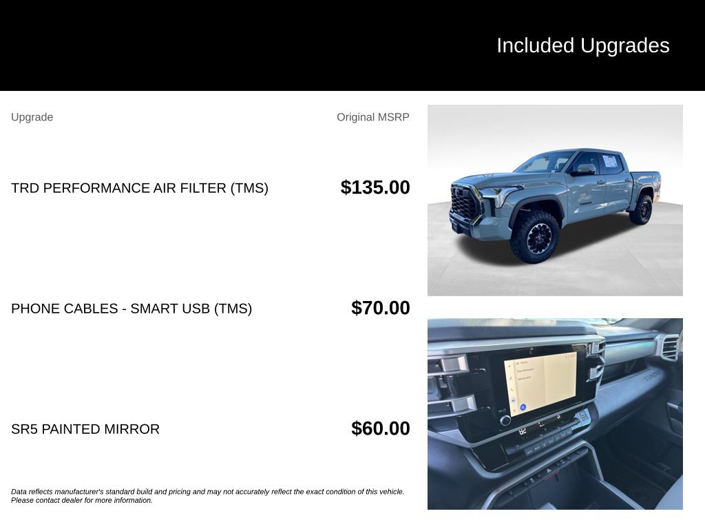 Used 2025 Toyota Tundra SR5 w/ TRD Off-Road Package AWD/4WD image 13