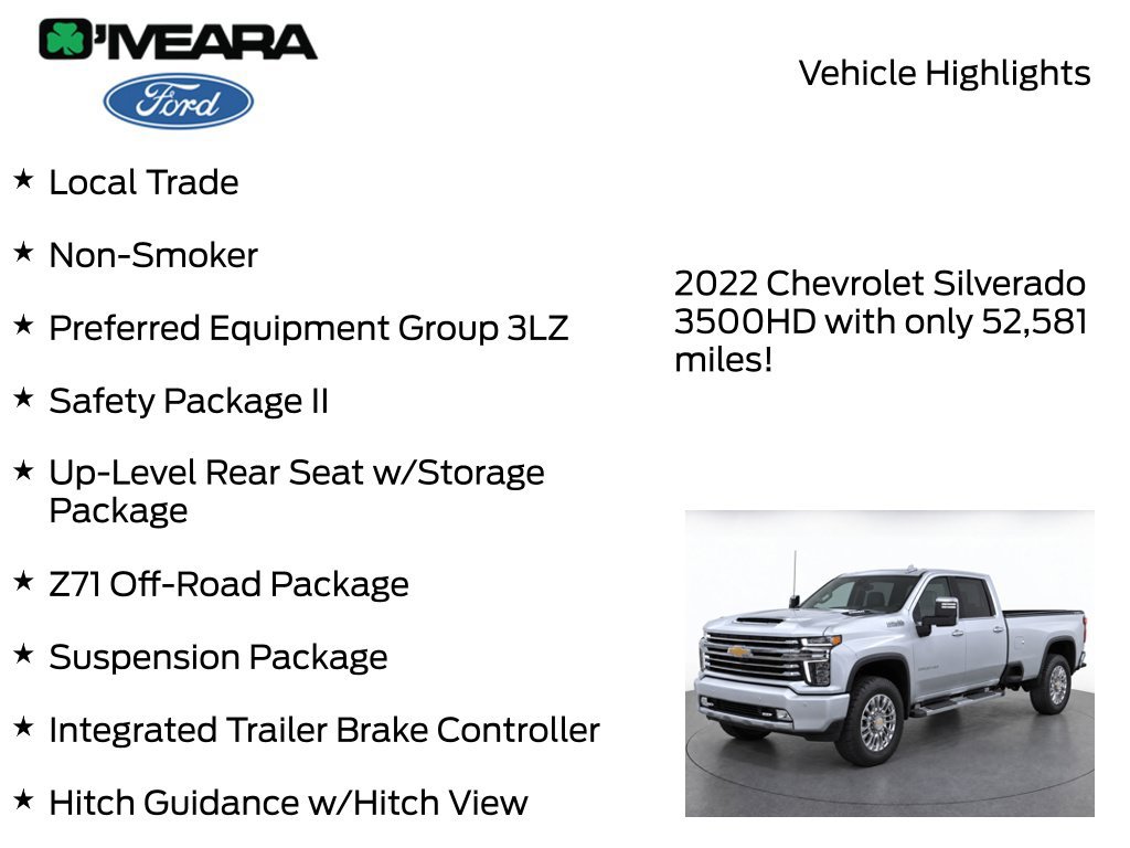 Used 2022 Chevrolet Silverado 3500 High Country w/ Safety Package II AWD/4WD image 8