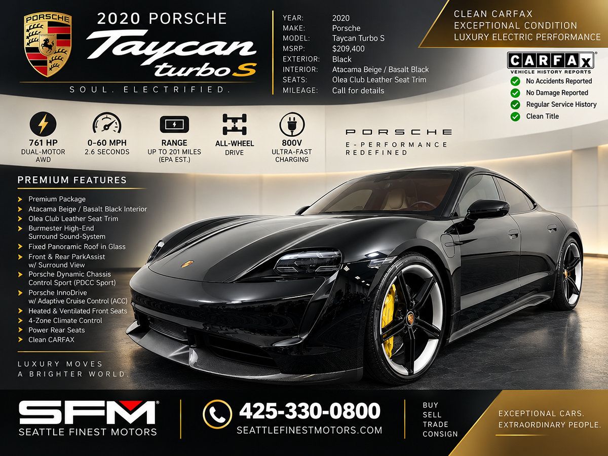 Used 2020 Porsche Taycan Turbo S AWD/4WD image 1