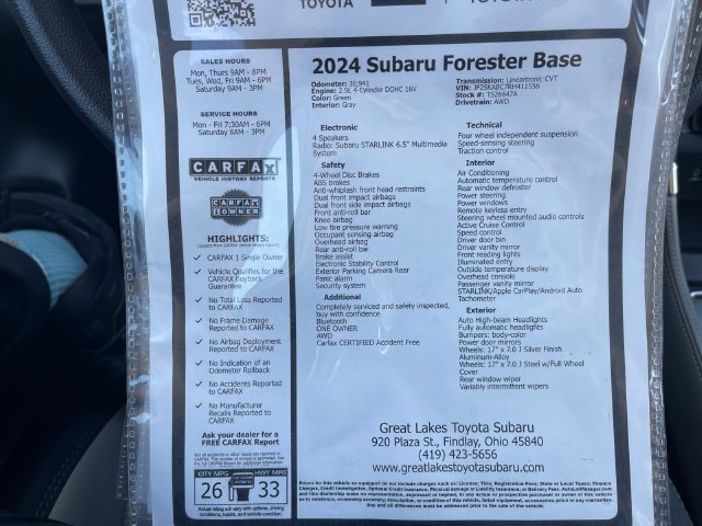 Used 2024 Subaru Forester AWD/4WD image 27