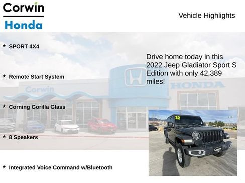 Used 2022 Jeep Gladiator Sport AWD/4WD image 7