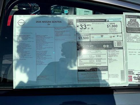 New 2026 Nissan Sentra SV w/ Floor Mat Package image 12