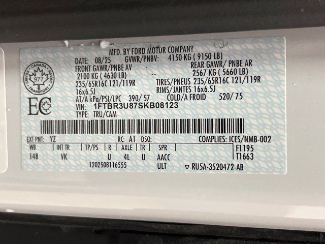 Used 2025 Ford Transit 250 148 High Roof Extended AWD w/ Load Area Protection Package image 27