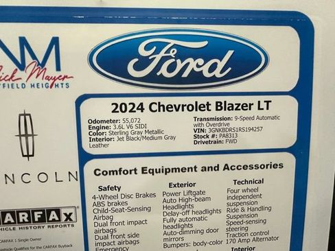 Used 2024 Chevrolet Blazer LT FWD image 32