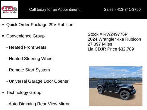 Used 2024 Jeep Wrangler Unlimited Rubicon 4xe w/ Technology Group AWD/4WD image 6