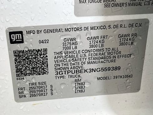 Used 2022 GMC Sierra 1500 SLE AWD/4WD image 11