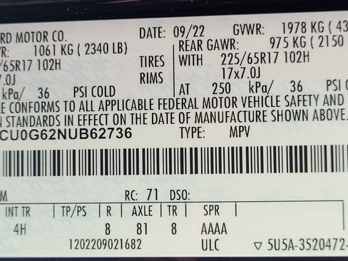 Certified 2022 Ford Escape SE w/ Convenience Package FWD image 10