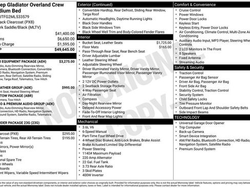 Used 2021 Jeep Gladiator Overland w/ Popular Equipment Package image 8