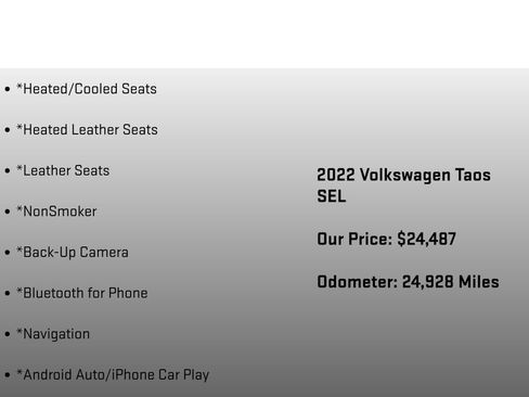 Used 2022 Volkswagen Taos SEL AWD/4WD image 6