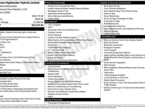 Certified 2024 Toyota Highlander Limited AWD/4WD image 34