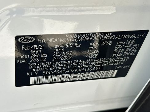 Used 2021 Hyundai Santa Fe SEL w/ Convenience + Premium Package FWD image 29