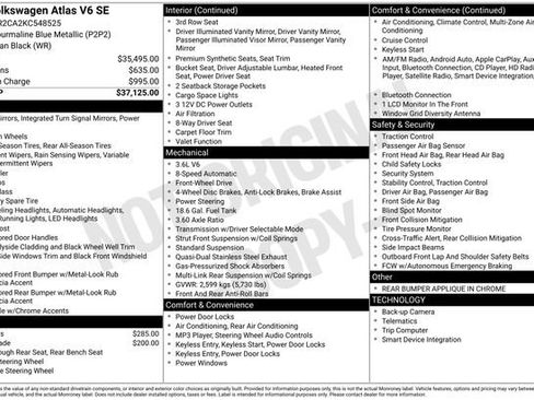 Used 2019 Volkswagen Atlas SE image 34
