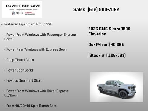 New 2026 GMC Sierra 1500 Elevation w/ Elevation Select Package image 6