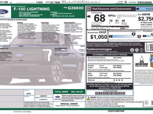 Used 2023 Ford F150 Lightning Pro AWD/4WD image 36