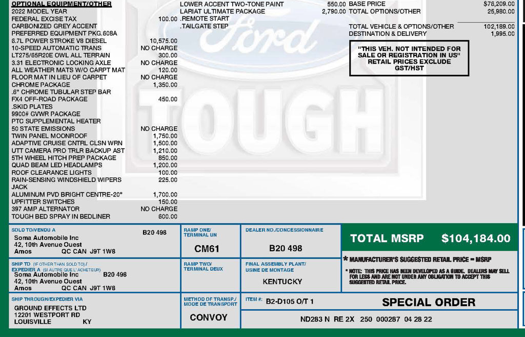 Used 2022 Ford F250 Lariat w/ Lariat Ultimate Package AWD/4WD image 4