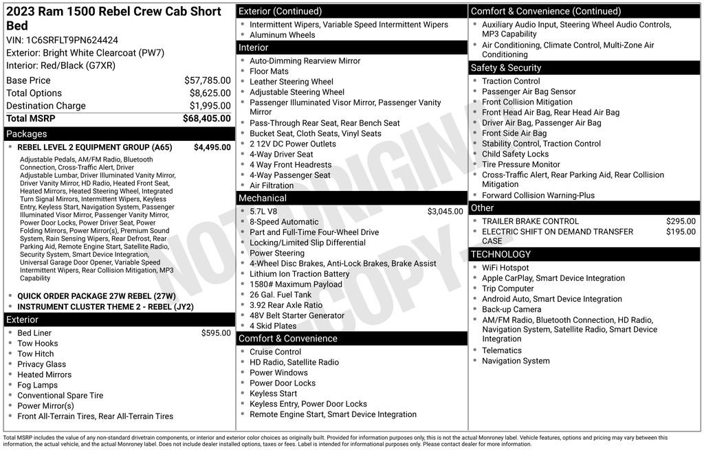Used 2023 RAM 1500 Rebel w/ Rebel Level 2 Equipment Group AWD/4WD image 40