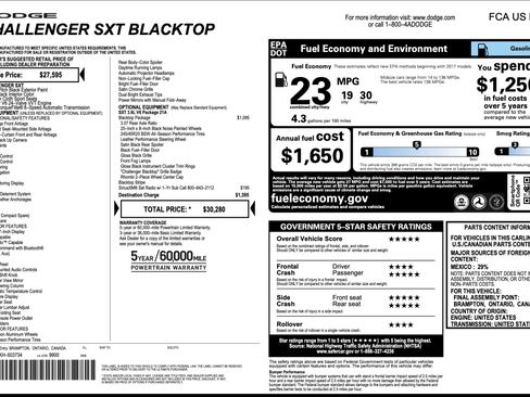 Used 2019 Dodge Challenger SXT w/ Blacktop Package image 3