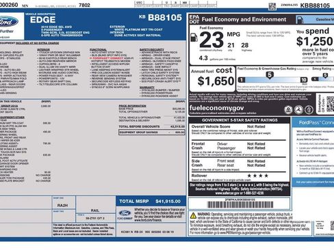 Used 2019 Ford Edge SEL w/ Equipment Group 201A AWD/4WD image 19