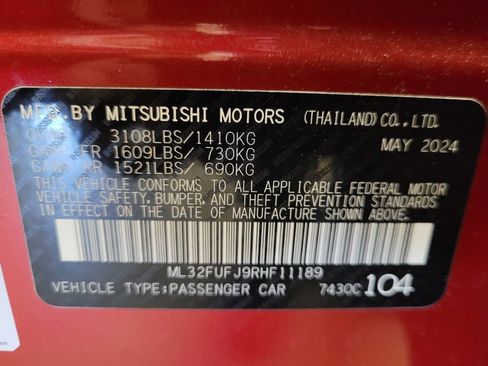 Used 2024 Mitsubishi Mirage G4 ES FWD image 33