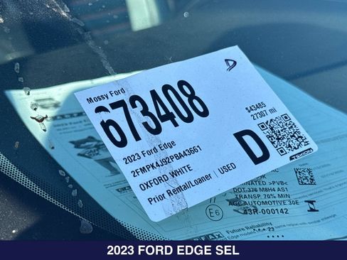 Used 2023 Ford Edge SEL w/ Sport Appearance Package AWD/4WD image 2