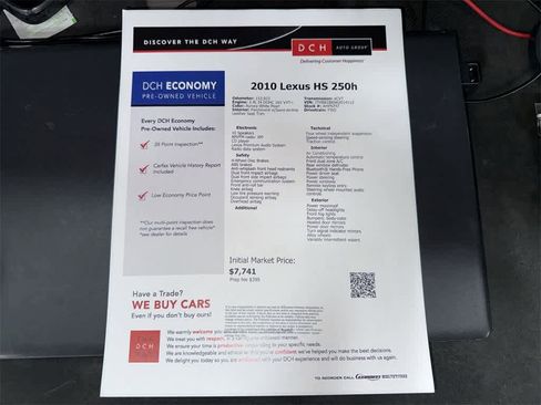 Used 2010 Lexus HS 250h image 13