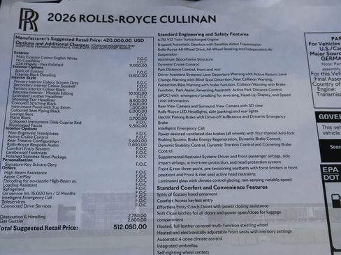 New 2026 Rolls-Royce Cullinan AWD/4WD image 11