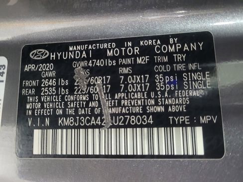 Used 2020 Hyundai Tucson Value w/ Cargo Package AWD/4WD image 33