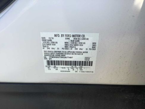 Used 2019 Ford Explorer Sport w/ Equipment Group 401A AWD/4WD image 10
