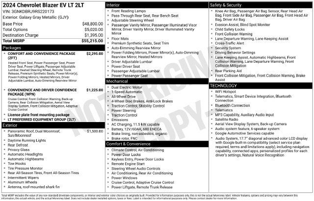 Certified 2024 Chevrolet Blazer EV LT AWD/4WD image 4
