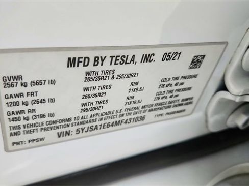 Used 2021 Tesla Model S Plaid image 61