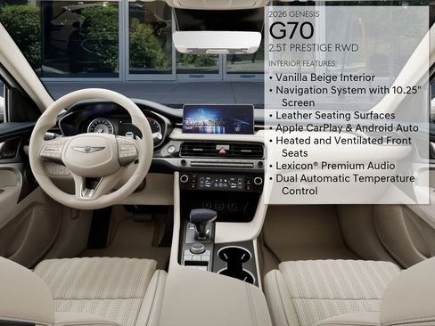New 2026 Genesis G70 2.5T Prestige image 17